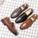 Men's Slip-On Loafers - Classic British Style Breathable Formal Shoes For All Seasons - Round Toe Comfortable Work Shoes For Barbers & Professionals_vogvips.com