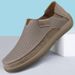 Men's Genuine Leather Casual Lazy Shoes Men Breathable Slip-on Mens Driving Flats Comfortable Loafers Business Moccasins_vogvips.com