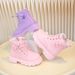 Girls' Martin Boots, Waterproof, Breathable, Short Boots, Leather Boots, British Style, Durable, Elementary School Single Boots For Girls_vogvips.com