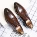 Euro Step British Style Men's Trendy Brogue Floral Business Casual Hairstylist Thick Sole Youth Small Leather Shoes Men_vogvips.com