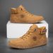 CLOHOO Hand-Sewn Octopus Design Short High-Top Leather Riding Boots Stylish Men's Footwear_vogvips.com