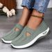 Cross-Border Large Size Casual Breathable Women's Lightweight Comfortable Mesh Soft Sole Shallow Mouth Single_vogvips.com