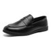 Korean-style British Round-toe Leather Shoes With A Height Increase, One-step Slip-on Casual Shoes, Hairstylist's Loafers For Men_vogvips.com