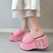 Colorful Summer Rhinestone Wedge Platform Slip-On Sandals High-End Sexy Girls' Footwear Fashionable Comfortable Women's Shoes_vogvips.com
