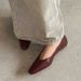 2026 Popular Pointed-toe Flat Women In Burgundy Soft Leather, Slip-on Shoes Shallow Cut, Suitable Pairing With Skirts_vogvips.com