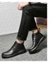 Warm Soft-soled Martin Boots Hand-scratched Mature Men's Shoes Medium Top Velvet Snow Boots Tooling Shoes_vogvips.com