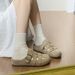 Half-white Shoes Women's Mesh Breathable Student Board Shoes Casual Shoes Increase Orgasm_vogvips.com
