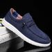 Large-size Men's Shoes, Loafers, Korean Style, Fashionable, Casual, Trendy, Breathable, Lightweight, Slip-on, Light Canvas Shoes_vogvips.com