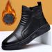 NEW Winter Fleece Martin Boots, High-top Black Thickened Warm Short Boots, Cotton Shoes_vogvips.com