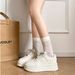 Thick Bottom Lock Small White Shoes Female Small Height Show Thin Comfortable Light Leisure Sports Shoes_vogvips.com
