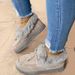 2025 Winter Cross-Border Trade Cotton European And American Style Bowknot Warm Flat Large Size Furry Women's Snow Shoes_vogvips.com