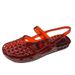 Trendy Crystal Women, Suitable For Summer Outings, Versatile, Hollowed-out, Breathable, Non-slip, Durable Plastic Mom_vogvips.com