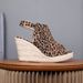 Women's Shoes New Wedge Heel Thick Bottom Fish Mouth High Heel Sandals Open Toe Women's Leopard Print Straw Rope Bottom Large Size Shoes_vogvips.com