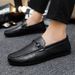 Euro Step Soft Leather Formal Low-Cut Breathable Fashionable Durable Trendy Youth Loafers Slip-On Lightweight_vogvips.com