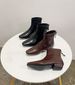 French 25.Retro Style With Fleece, Slimming, Chunky Ankle Boots For Women_vogvips.com