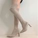 Women's Over-The-Knee Stretch Boots - Slimming Suede Thigh High Boots With 8cm Block Heel | All-Day Comfort & Style_vogvips.com