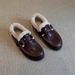 Genuine Leather Version ~ Fleece-Lined For Women, Winter New Retro Belt Buckle Furry Sho, Slip-On Warm_vogvips.com
