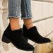 Women Ankle Boots Autumn Winter Short Boots Leopard Print Plus Size Women Celsea Boots British Style Solid Color Pointed Toe C Asual Back Zipper_vogvips.com