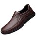 Old Man's Head, Le Fu Shoe Toe Layer, Cowhide For Men, Middle-aged And Elderly, One Foot Casual Shoes, Soft Soled Men's_vogvips.com