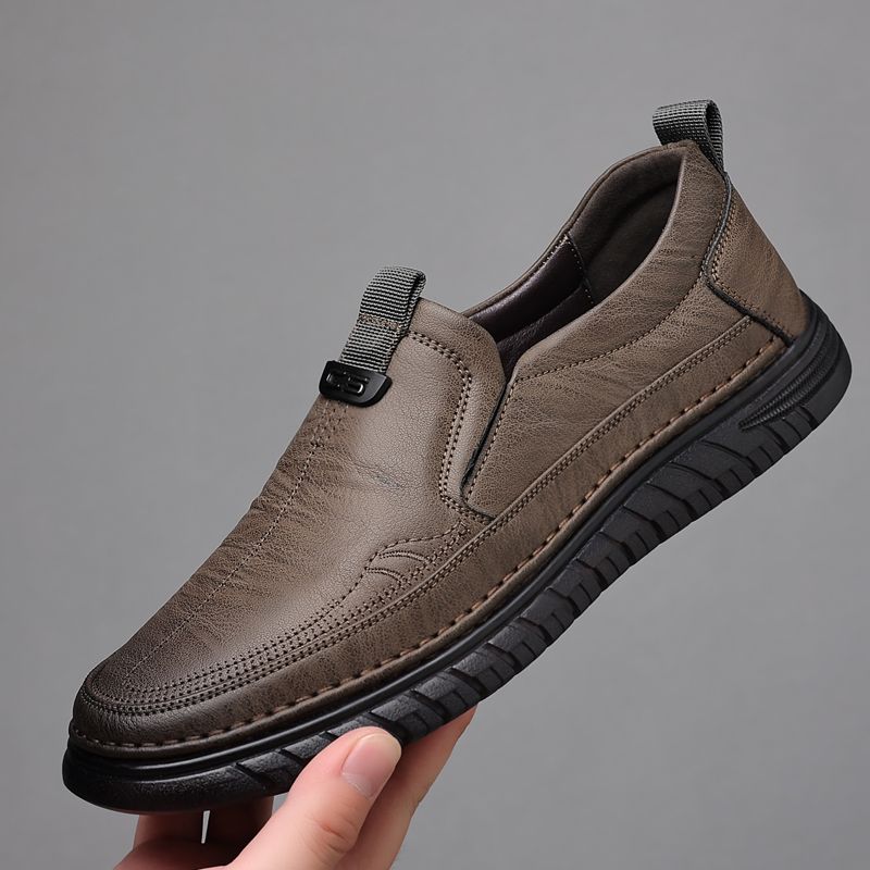 European Warm Series 2025 Autumn Winter New Casual Leather Soft Cowhide Breathable Business Men's Shoes Loafers Men_vogvips.com