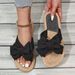 Women’s Shoes Straight Line Women's Rope Bottom Large Flower Fashion Casual Outdoor Wear Flat Slippers Hot Sale_vogvips.com