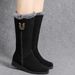 Snow Boots For Women In Winter With Plush And Thick Midsole Sloping Heel Cotton Boots For Women_vogvips.com
