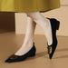Cameido Shoes For Women. These Pointed - Toe Flat - Soled Shoes Feature A French - Style “mama Shoe” Design, Perfect For Commuting_vogvips.com