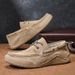 Trendy Driving Men's Shoes, Breathable Genuine Leather Soft-Soled Board Shoes, Men's Business British-Style Versatile Ca_vogvips.com