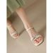 MTX French Style Mid-Heel Fairy Sandal For Women Summer 2025 New Veratile Chunky Heel To Match Dree Plu Size High_vogvips.com