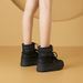 8cm Height Increasing Snow For Women 2024 Winter New Thick Sole Versatile Short Boots Casual Warm Fleece Cotton Shoes_vogvips.com