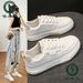 ShoeVault Woodpecker Brand Women's White Sneakers 2025 Spring Versatile Fashion Thick Soft Sole Lightweight Casual Sports Shoes_vogvips.com