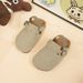 Breathable Linen House Slippers – Soft Memory Foam Insole, Non-Slip Rubber Sole For Indoor/Outdoor (Unisex, Kids & Adults, Beige & Dark Brown)_vogvips.com