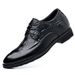Genuine Inner Raised Business British Style Block Carved Commuting Suit, Top Layer Cowhide Leather For Men's Shoes_vogvips.com