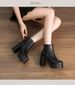 Loafers, High-heeled Shoes, Short Boots, Fashionable Short Ankle Boots, Waterproof Platform Thick-soled Women's Boots_vogvips.com