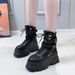 2025 Thick-Soled Height-Increasing Stylish Motorcycle Ins Trend Cool Short British Style Martin Boots Women Autumn New_vogvips.com