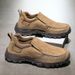 Ultra-Light Comfortable Men's Casual Loafers Breathable Round Toe EVA Bottom Flat Shoes Cold Glue Shoe Summer Season Pure Color_vogvips.com