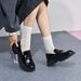 Little Leather For Women Autumn New Britih Style Black Thick Bottom Veratile Le Fu Fahion Single_vogvips.com