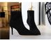 Women's Shoes Fashion Simple Stiletto High Heel Suede Pointed Sexy Nightclub Slim Short Boots Women And Nude Boots_vogvips.com