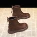 Inner Height Increasing Martin Women, Spring And Autumn 2024 New Style, Popular Short Boots, Super Hot Thick-Soled Slim_vogvips.com