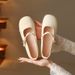 2026 Summer New Camellia Fashion Versatile Low-Heel Velcro Women's French Style Mary Jane Shoes_vogvips.com