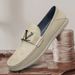 Men's Round Head Soft Leather Casual Beanie Shoes Men's Soft Soles, Leather Shoes_vogvips.com
