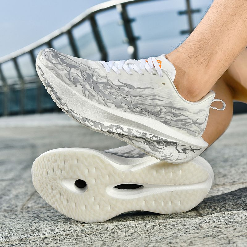 New Cushioning Running Shoes For Men Suitable Heavy Runners Lace Up Sports Women Non-slip Outdoor Athletic Male Sneakers_vogvips.com