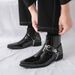 New Fashion Chelsea Boots Men's Brown Retro High-top Men's Boots European And American Fashion Boots British Gentleman Leather Boots_vogvips.com