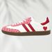Sweet Pink Heart Print Low Top Trainers Classic Gum Sole Daily Street Footwear_vogvips.com