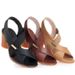 2024 Spring Summer Women's Sandals New Open Peep Toe Roman Shoes High One Strap Buckle Thick Heel Leather Elastic_vogvips.com