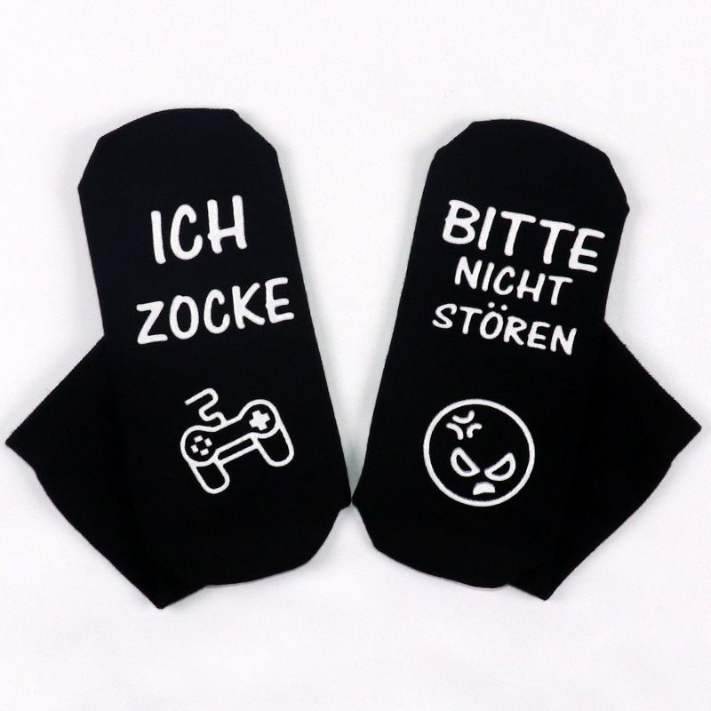 Cotton mid-tube socks monogrammed non-slip floor socks_vogvips.com