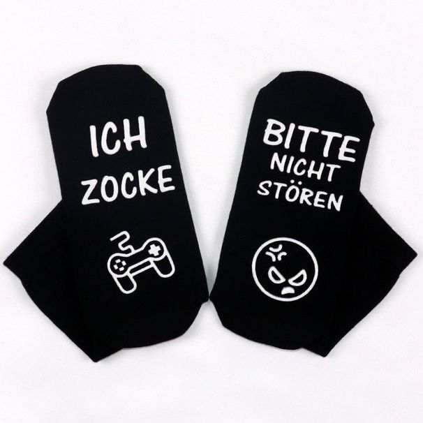 Cotton mid-tube socks monogrammed non-slip floor socks_vogvips.com