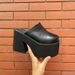 Closed Toe Platform Mules Chunky Heels Shoes Women Thick Bottom Black High Platform Slingback Daily Wear Comfortable_vogvips.com