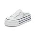 Mesh Half Tray White Shoes Female Students Breathable Heightening Shoes Board Shoes Casual_vogvips.com