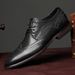 Men's Brogue Leather British Business Formal Fashion Height Increasing Korean Style Trendy Casual Shoes_vogvips.com